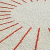 Tappeto CoDeco rotondo in lana e tencel grigio e blu di Marcante-Testa #3