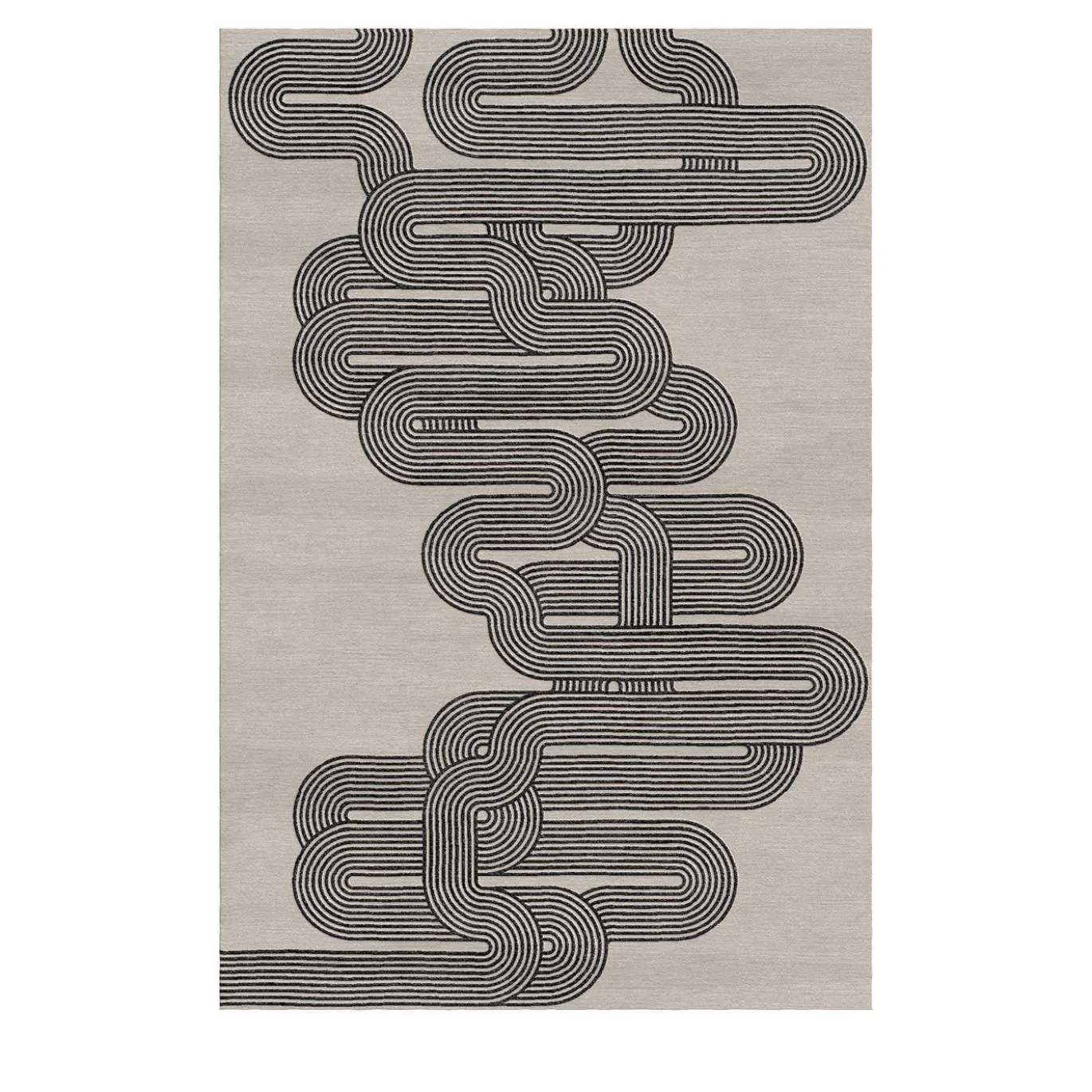 Tappeto Curve Beige di Giulio Brambilla