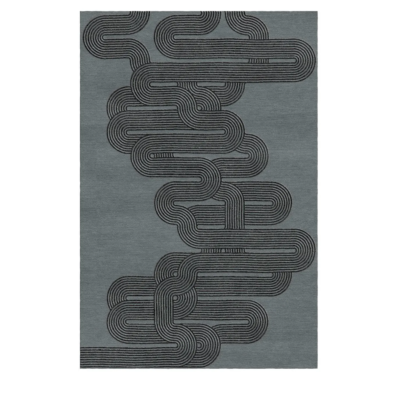 Tappeto Curve Blue di Giulio Brambilla