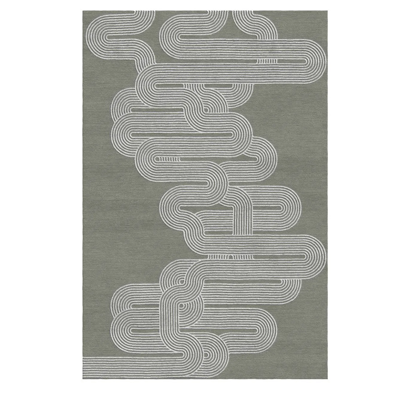 Tappeto Curve Green di Giulio Brambilla