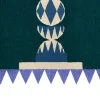 Tappeto Cut-Out Palma in lana sui toni del blu