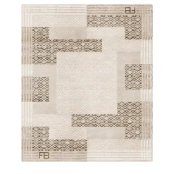 Tappeto 'Deco' di ispirazione Art Deco in tonalità chiare e scure