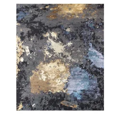 Tappeto Elite Charcoal Blue Gold