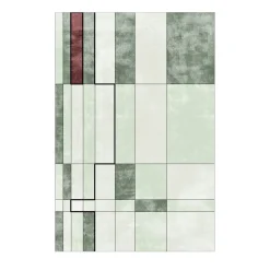Tappeto Faces Reloaded Marked Green #1 di Dainelli Studio