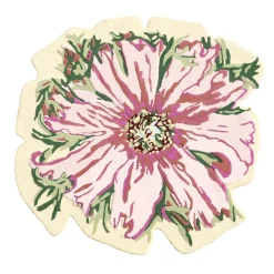 Tappeto Frida Flower in lana e lino della Nuova Zelanda policromo di Ken Scott