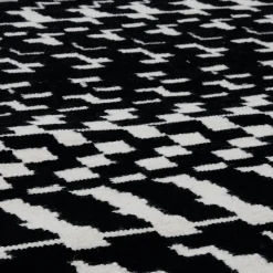 Tappeto Fuoritempo Bianco e Nero Grande