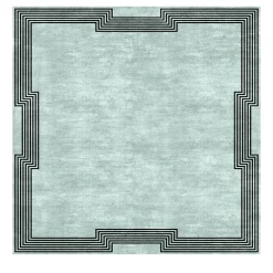 Tappeto Geometrico Scala Azzurro di 13.1 Studio