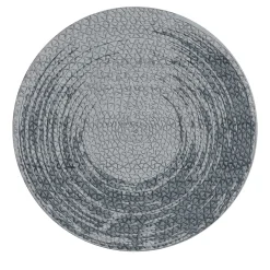 Tappeto grigio rotondo Triple Waves di Lorenza Bozzoli