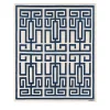 Tappeto in Lana Blu e Bianco Labirinto di Gio Ponti
