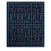 Tappeto in Lana Blu e Nero Labirinto di Gio Ponti