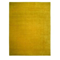Tappeto in lana giallo Tortellino