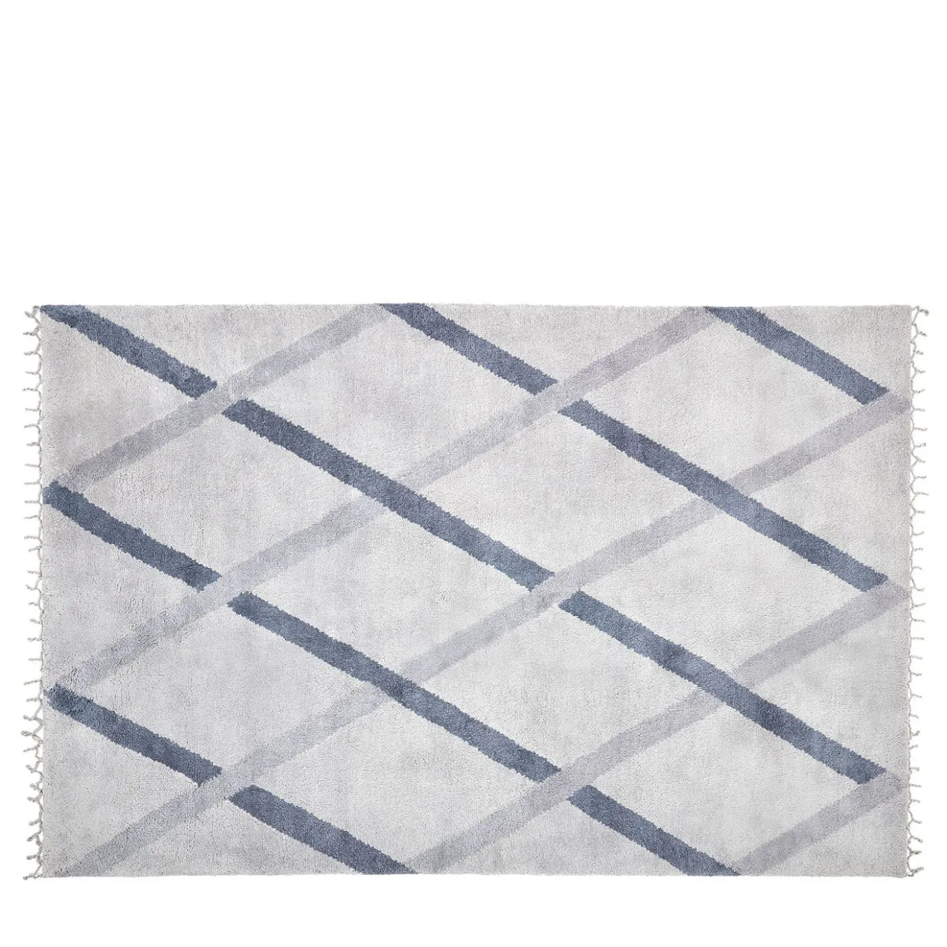 Tappeto in lana grigia Intrecci 1