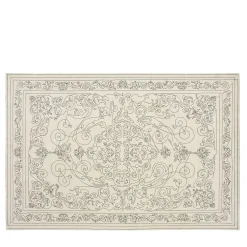 TAPPETO IN LANA ONE STROKE 1/1 Beige con motivo a righe nere
