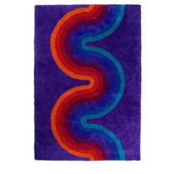 Tappeto in lana policroma VP Romantica Curve di Verner Panton