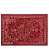 Tappeto in lana rosso ONE-STROKE