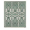Tappeto in Lana Verde e Bianco Labirinto di Gio Ponti