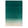 Tappeto in lana verde e bianco Color flow