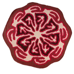 Tappeto Kilim Bonfire Rosso in lana