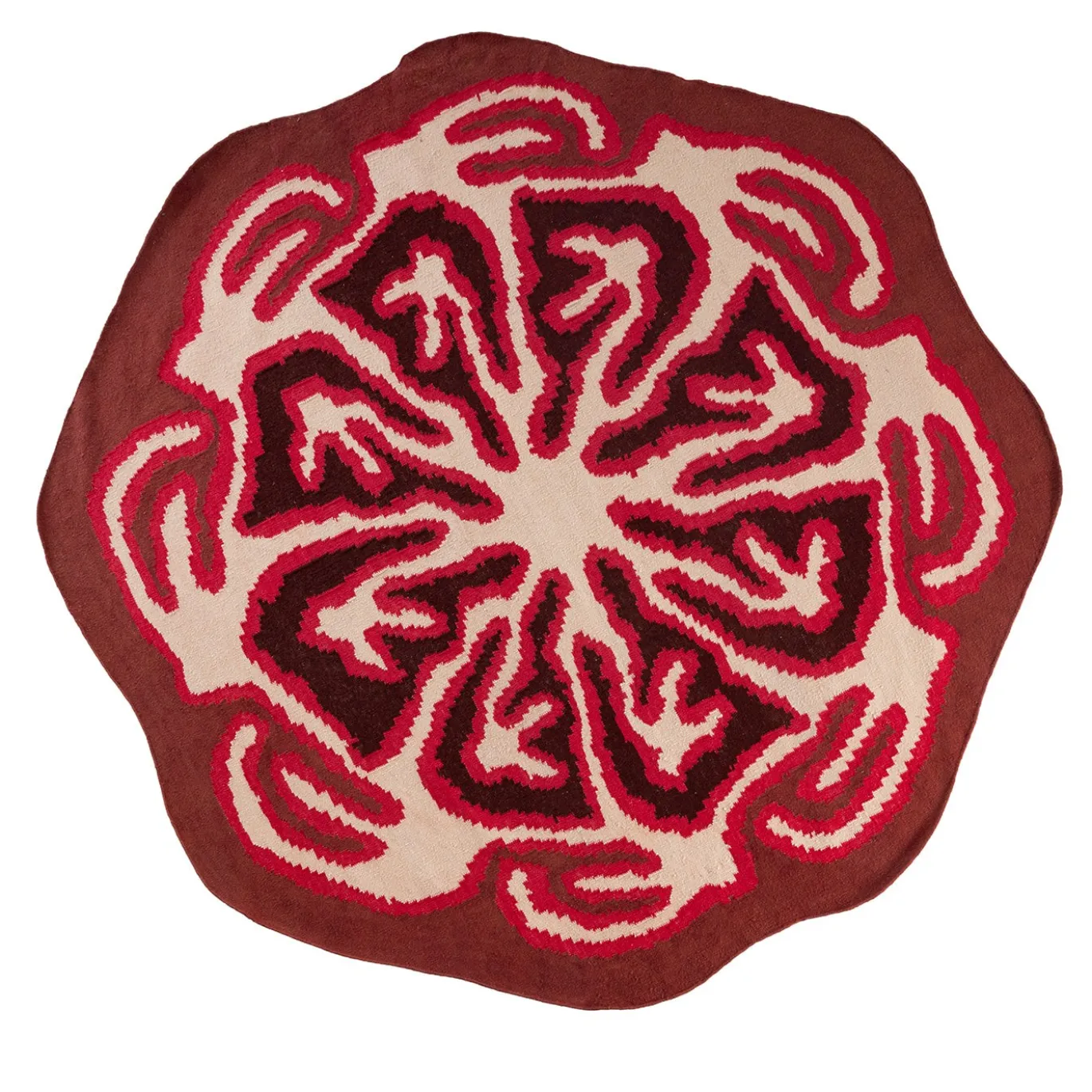 Tappeto Kilim Bonfire Rosso in lana