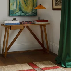 Tappeto Lina in Tonalità Scarlatto, Terracotta e Rame di Nina Litchfield