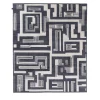 Tappeto Maze in lana nera e avorio di Fede Cheti