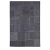 Tappeto patchwork Milano in canapa grigio scuro