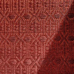 Tappeto Penelope in fibre di agave rossa e fili di rame di Tommaso Franchi
