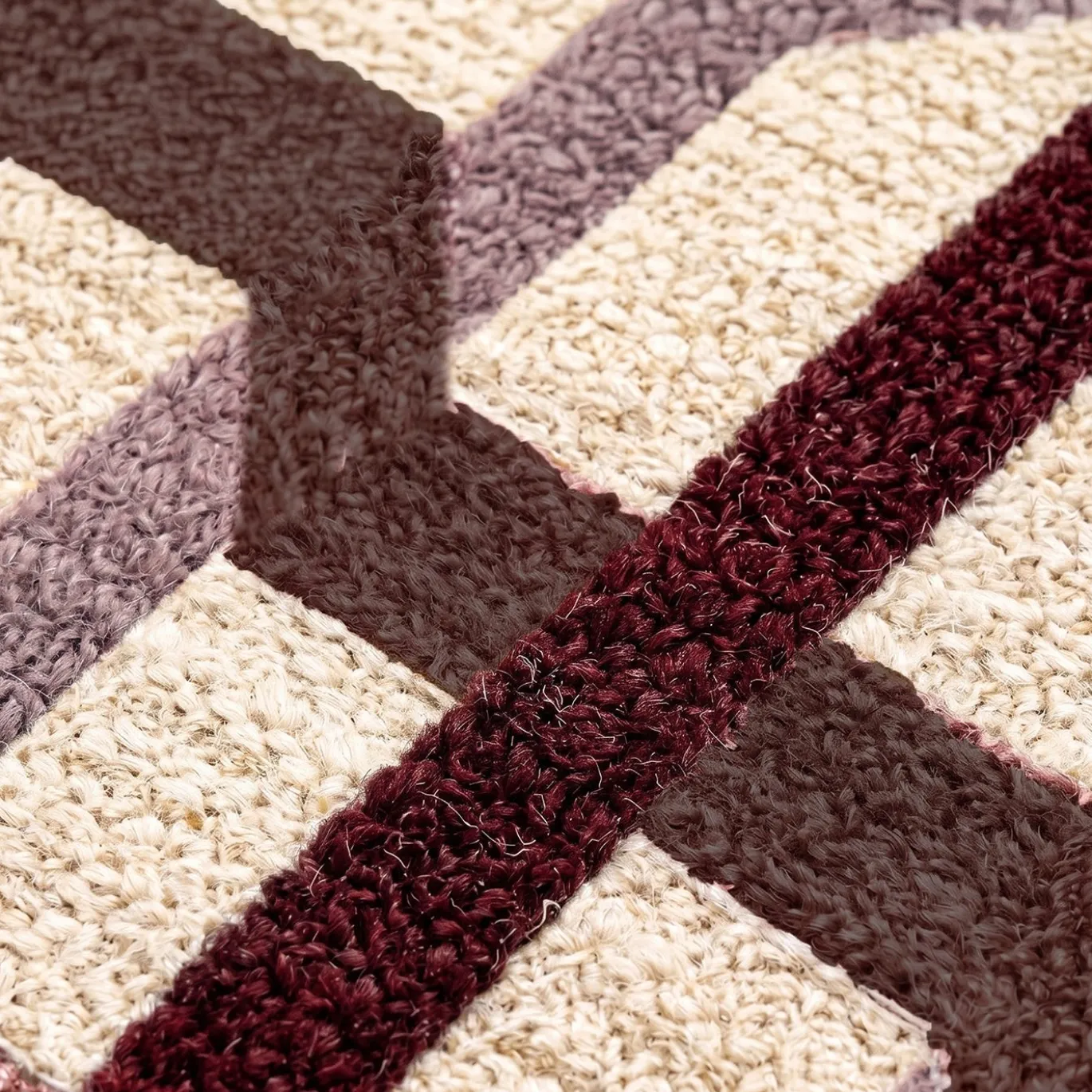 Tappeto per esterni Intreccio con motivo geometrico rosso