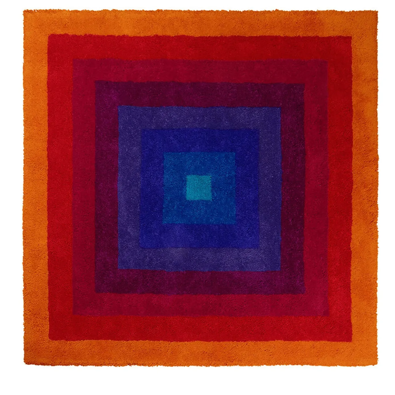 Tappeto quadrato in lana policroma VP Romantica di Verner Panton #1