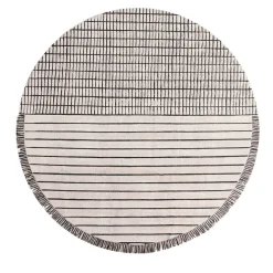 Tappeto RD Grid Berber Round in lana bianca di Rodolfo Dordoni