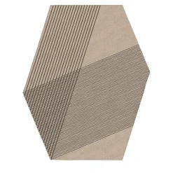 Tappeto RD Grid Kilim Poligonale in Lana Beige di Rodolfo Dordoni