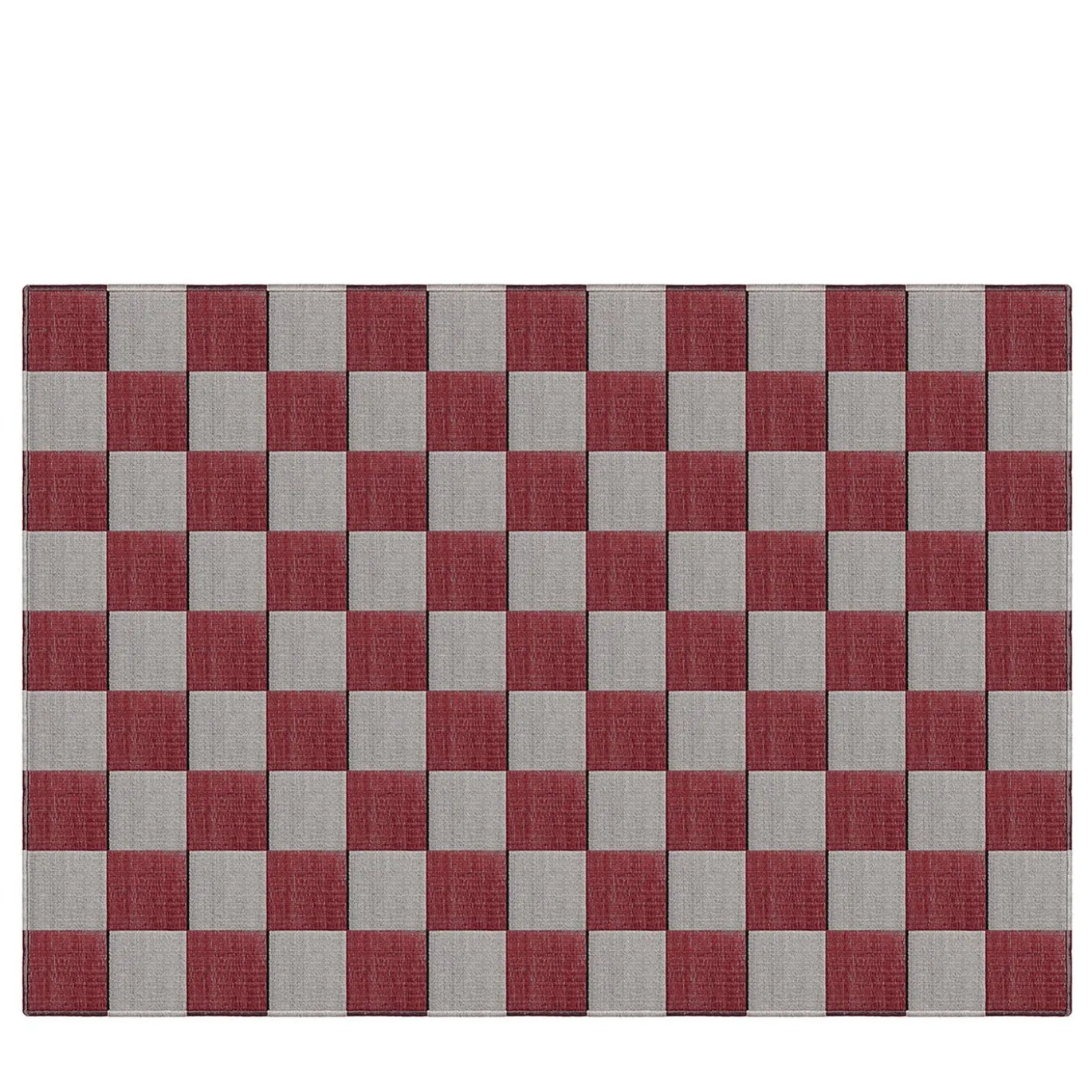 Tappeto rettangolare Damier in Agave e Rame di Droulers