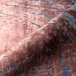 Tappeto rettangolare rosa e blu Damask Savage
