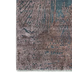 Tappeto rettangolare rosa e blu Damask Savage