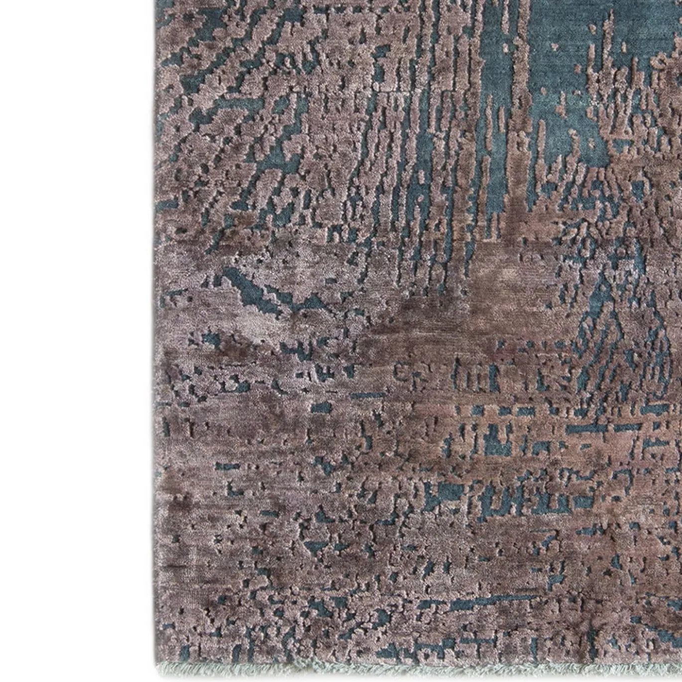 Tappeto rettangolare rosa e blu Damask Savage