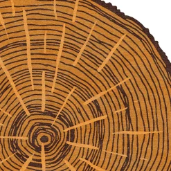 Tappeto Rotondo The Tree Calendar in Lana Arancione
