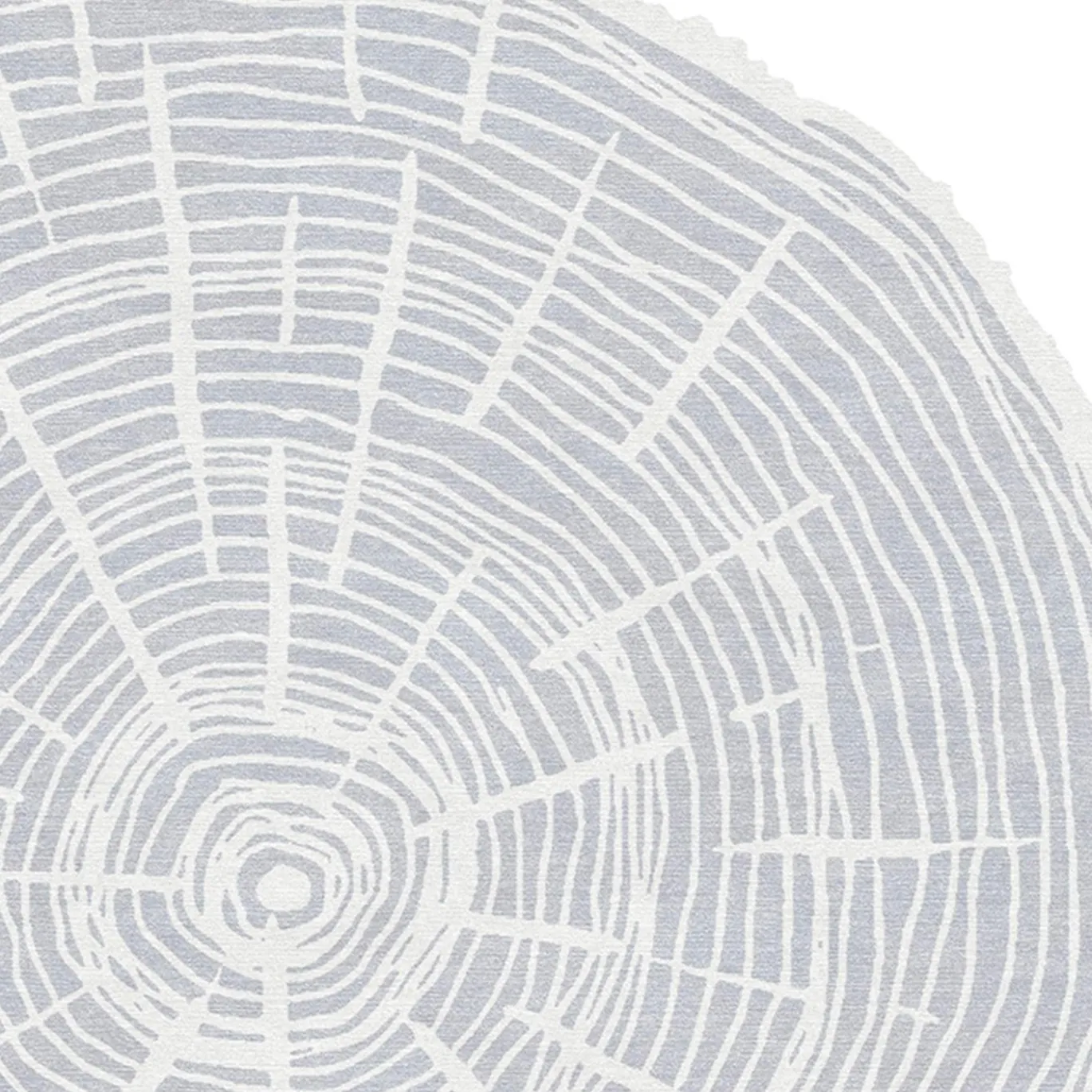 Tappeto rotondo The Tree Calendar in lana grigia