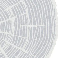 Tappeto rotondo The Tree Calendar in lana grigia
