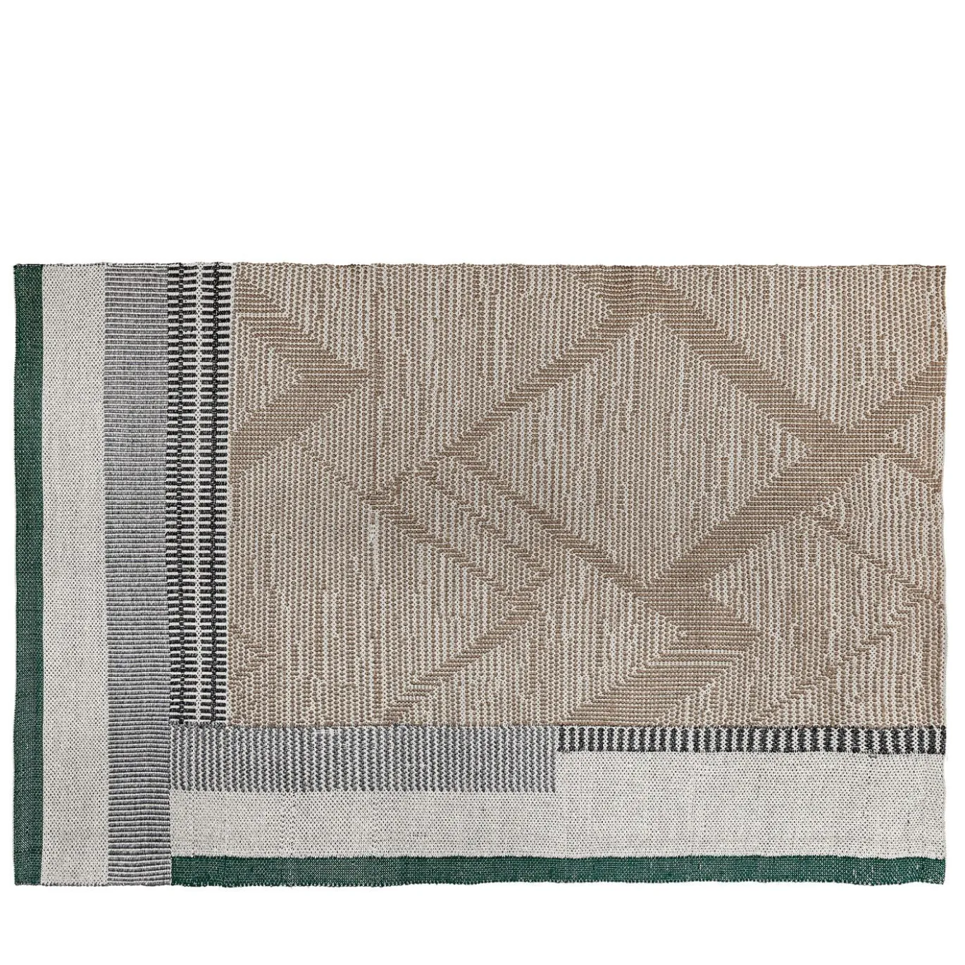 Tappeto Silkroad verde per esterni