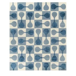 Tappeto Sorrento a scacchi blu e bianchi di Gio Ponti