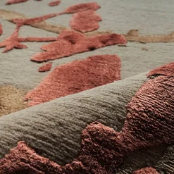 Tappeto Stardust Gypsum Annodato a Mano in Tessuto Marrone
