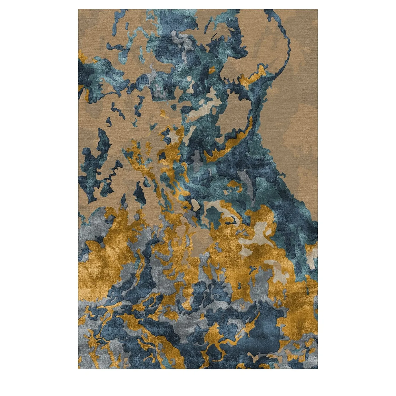 Tappeto Stardust Tiger Eye Beige e Blu
