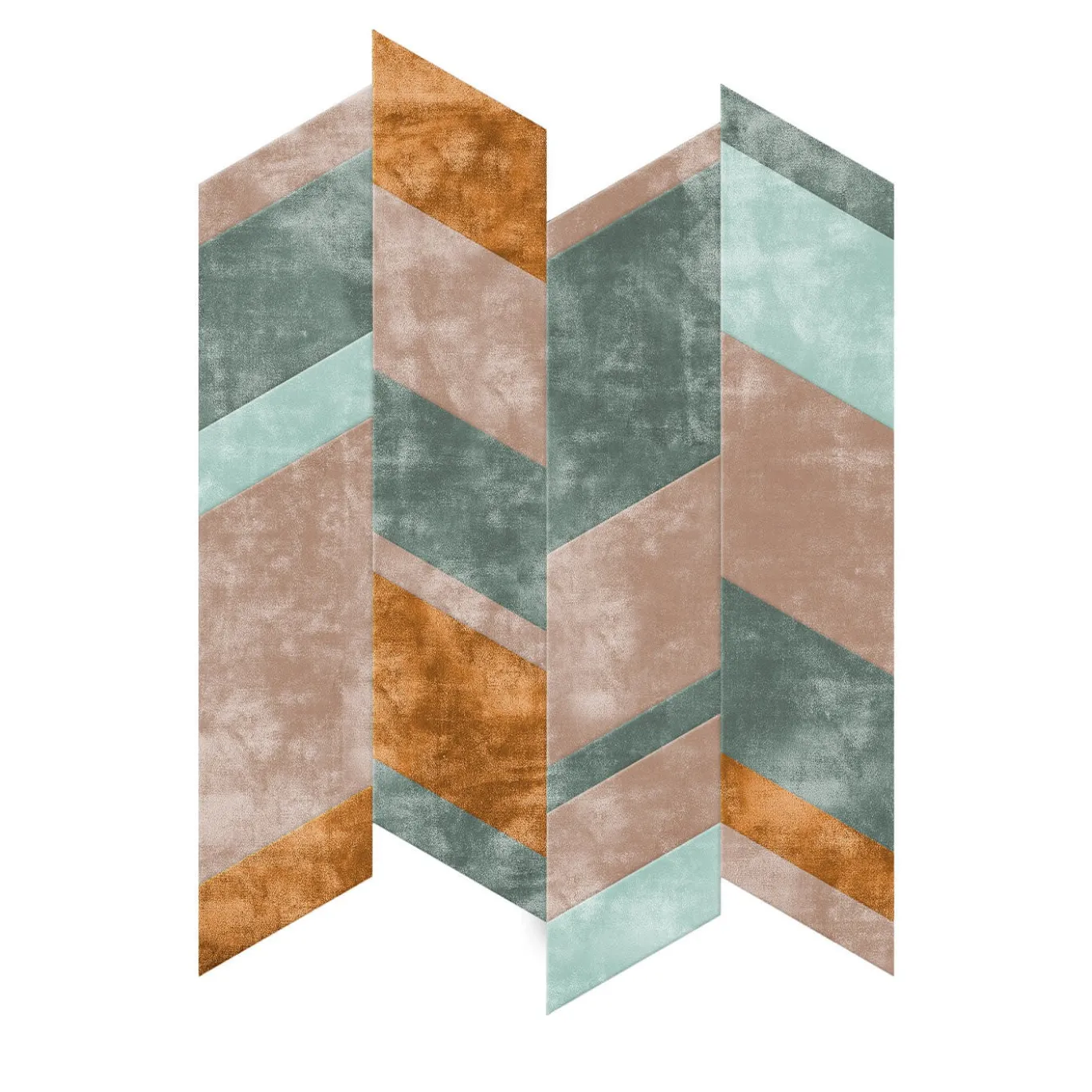 Tappeto Tangram Autumn Asymmetrical Polychrome di Dainelli Studio