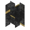 Tappeto Tangram Gipsy Asymmetrical Black & Gold di Dainelli Studio