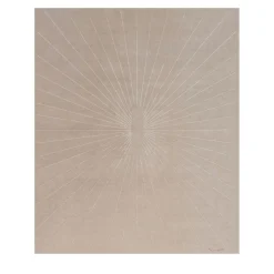 Tappeto Utopia a motivi radiali beige di Ico Parisi