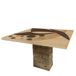 Tarsia Tables Tt8 Tavolo quadrato policromo di Mascia Meccani