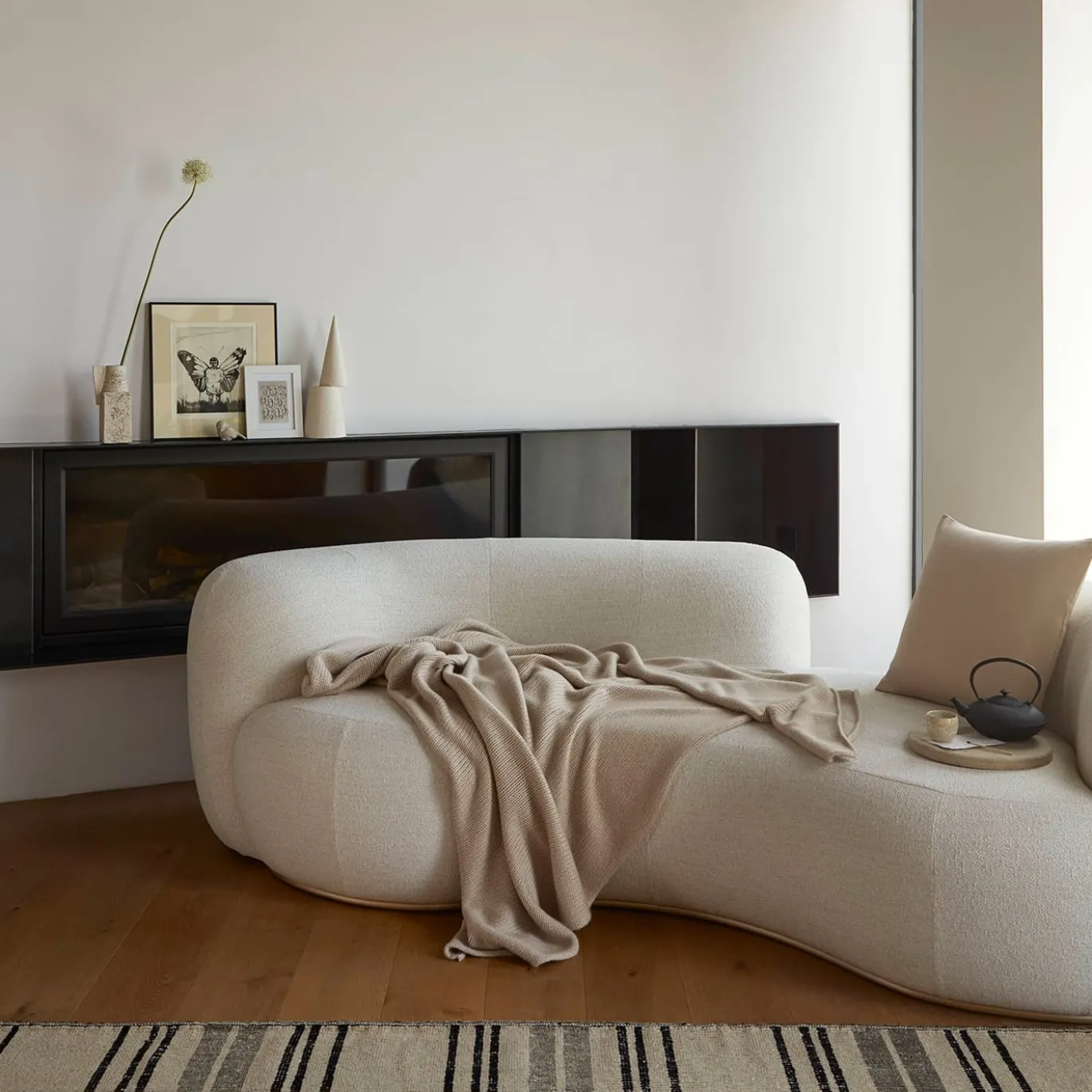 Tateyama Cloud Pearl Bouclè Sofa