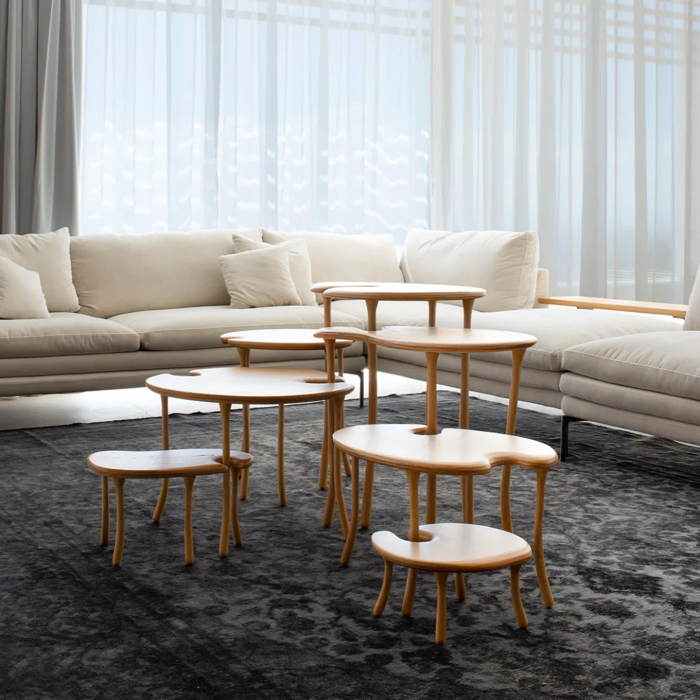 Tavo B Set di tavoli modulari a 7 pezzi in edizione limitata di Giuliano-Fukuda