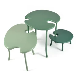 Tavo B2 Set modulare di 3 tavolini da caffè verdi