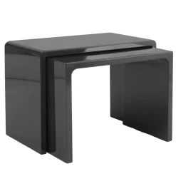 Tavoli Nesting gemelli laccati in nero